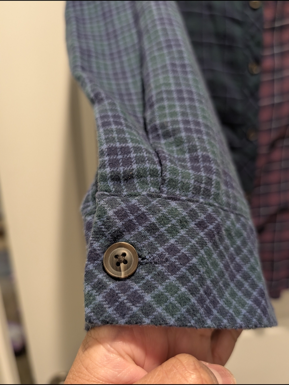 wild fable Green & Burgundy Plaid Button-Up Shirt - Picture 2 of 5